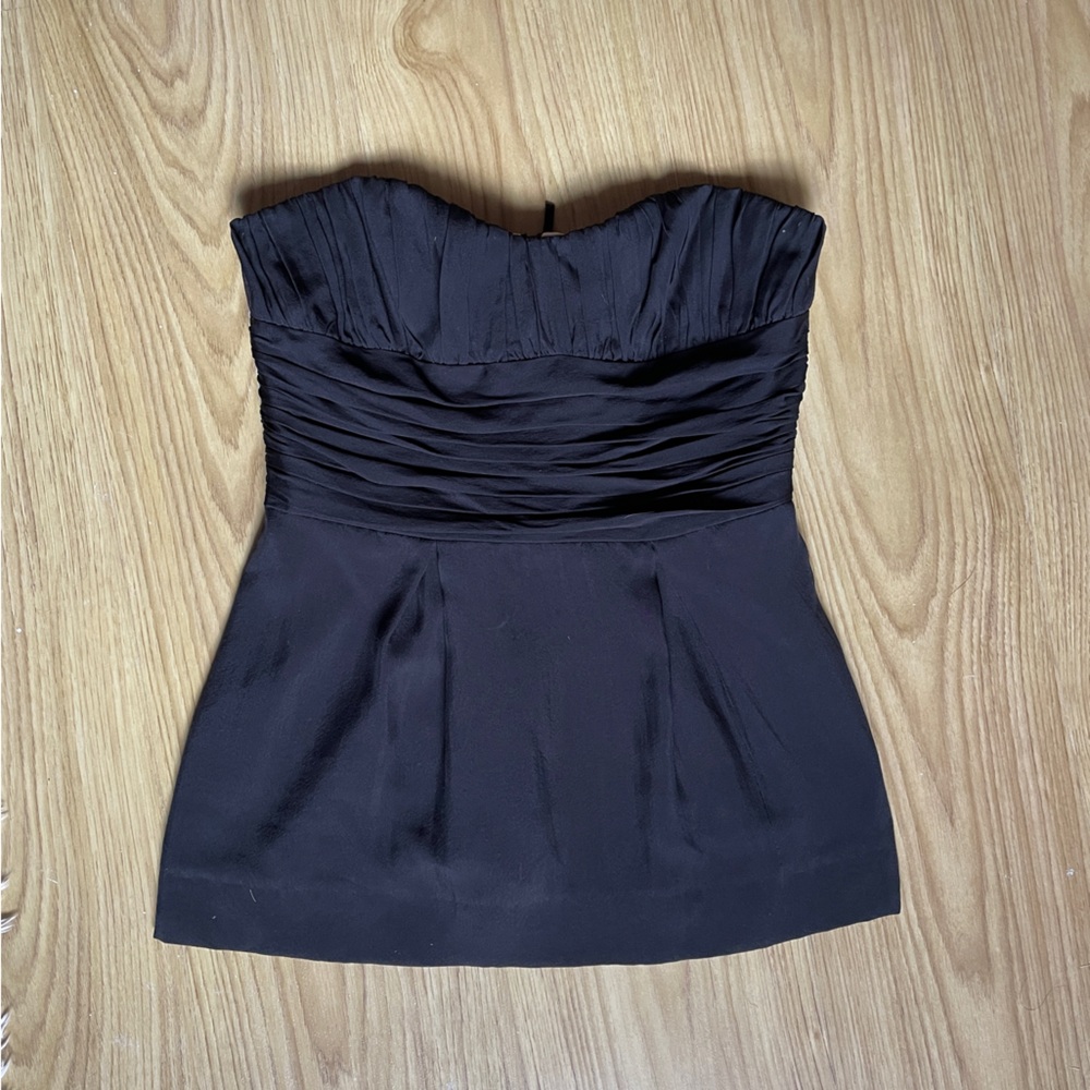 D&G Black Strapless Bustier Top